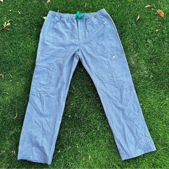 Figs Yola Granite Gray Scrub Pants Size M / Short - Picture 3 of 5